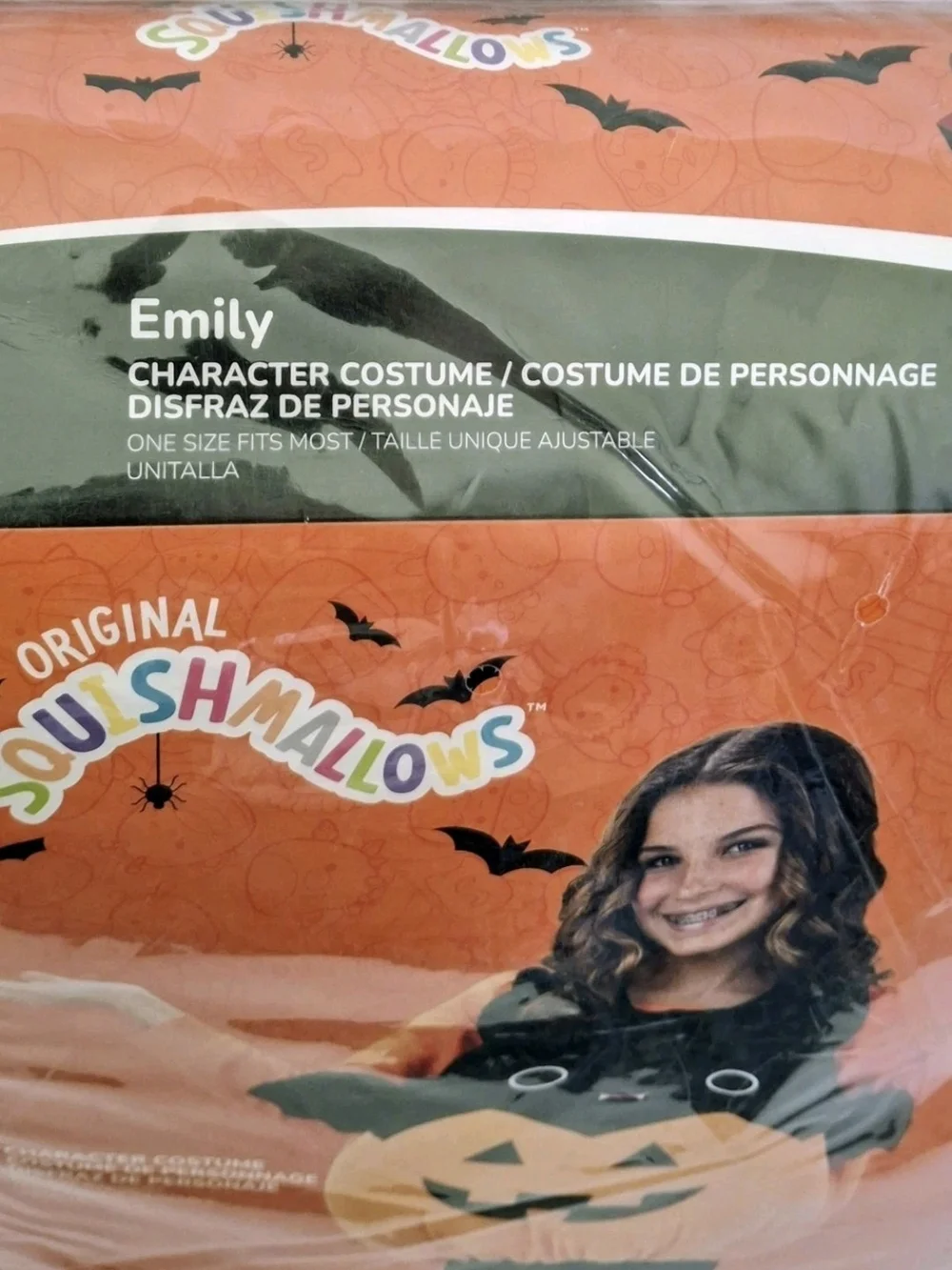 Squishmallows Emily Pumpkin Costume Vest - Orange & Black
